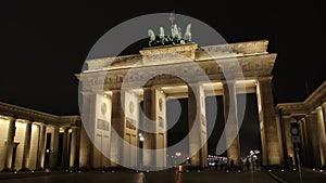Brandenburg Gate, Illuminated Monument, Twilight Gate