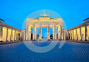 The Brandenburg Gate monument in Berlin city, Germany