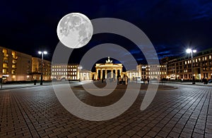 BRANDENBURG GATE at night in Berlin