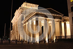 Brandenburg Gate at night, Berlin, Germany