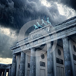 Brandenburg Gate in Rain