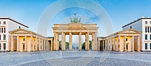 Brandenburg Gate at sunrise, Berlin, Germany photo