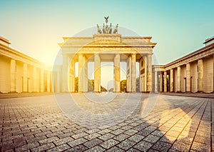 Brandenburg Gate at sunrise, Berlin, Germany sunrise, Berlin, Germany