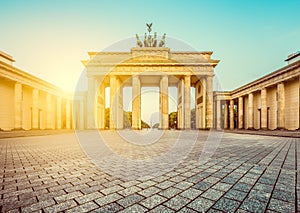 Brandenburg Gate at sunrise, Berlin, Germany sunrise, Berlin, Germany