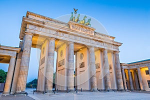 Brandenburg Gate in Twilight, Berlin, Germany