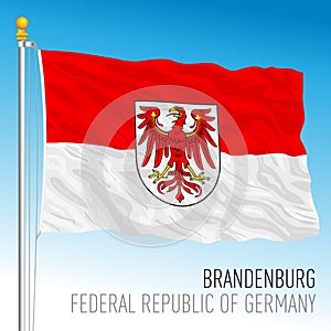 Brandenburg lander flag, federal state of Germany