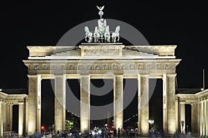 Brandenburger Tor in Berlin at night photo