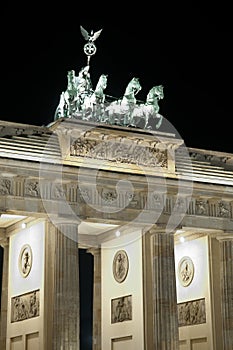 Brandenburger Tor in Berlin at night photo