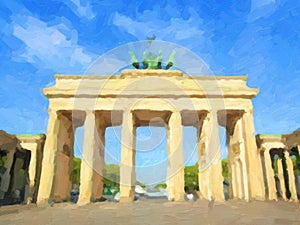 Brandenburger Tor, Berlin oil paint