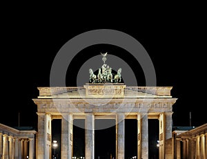 Brandenburger Tor Brandenburg Gate at night in Berlin