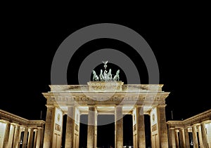 Brandenburger Tor Brandenburg Gate at night in Berlin