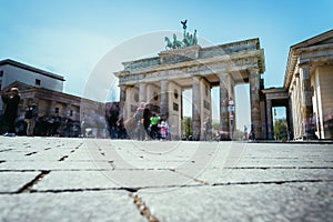 The Brandenburger Tor, Brandenburger Gate in Berlin, Germany. Tourist attraction