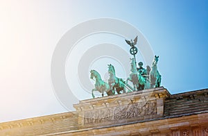 The Brandenburger Tor, Brandenburger Gate in Berlin, Germany. Tourist attraction