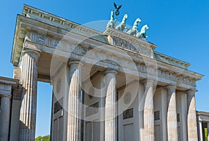 The Brandenburger Tor gate in city of Berlin