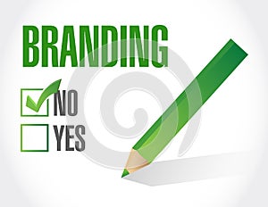 branding check list sign concept illustration