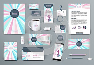 Branding design kit for beauty salon, woman fashion wear house or cosmetics shop