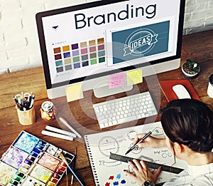 Branding Ideas Design Identity Marketing Concept photo