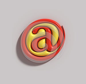 A Branding Identity Corporate 3D Render Company Letter Logo