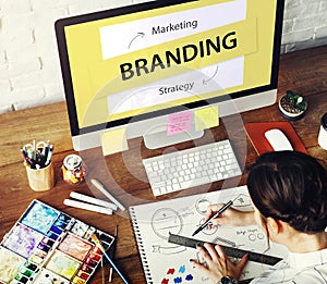 Branding Marketing Strategy Ideas Concept photo