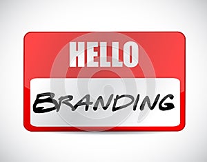 branding name tag sign concept illustration