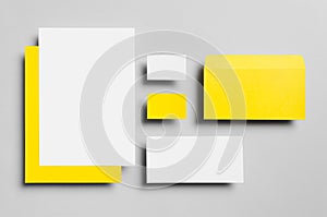 Branding / Stationery Mock-Up - Yellow & White