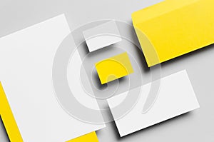 Branding / Stationery Mock-Up - Yellow & White