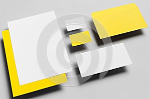 Branding / Stationery Mock-Up - Yellow & White.