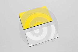 Branding Stationery Mock-Up - Yellow & White - DL Envelope, Compliments Slip 99x210mm