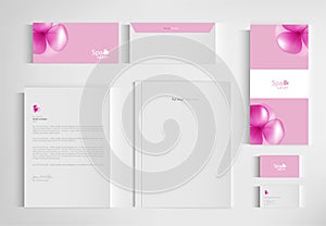 Branding template corporate company design, Set for business hotel, resort, spa, luxury premium, vector design EPS10