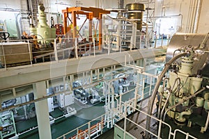Brandnew main engine of a big ship