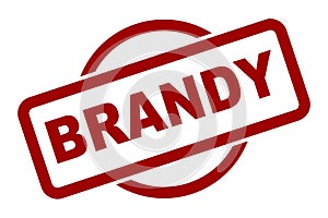 Brandy Rubber Ink Stamp