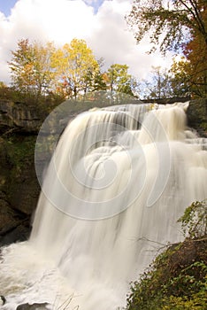 Brandywine Falls in Autumn Portrait