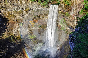 Brandywine Falls with rainbow in Brandywine Falls Provincial Park, British Columbia, Canada