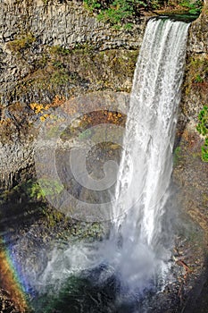 Brandywine Falls with rainbow in Brandywine Falls Provincial Park, British Columbia, Canada