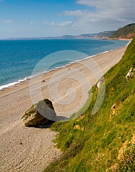 Branscombe beach looking towards Sidmouth