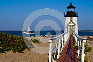 Brant Point Lighthouse on Nantucket Island photo