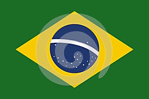 Brasil flag flat vector