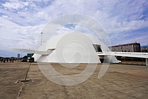 BRASILIA, BRAZIL - AUGUST 30, 2023: National Museum of Republic designed by Oscar Niemayer in Brasilia, Brazil