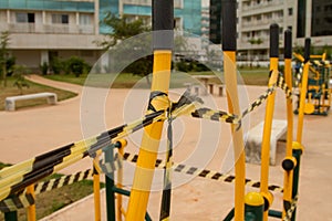 A public fitness park has been sealed off by the Brazilian, Government