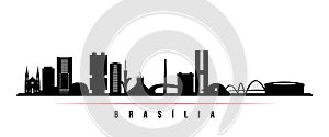 Brasilia skyline horizontal banner.