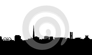 Brasilia skyline silhouette vector