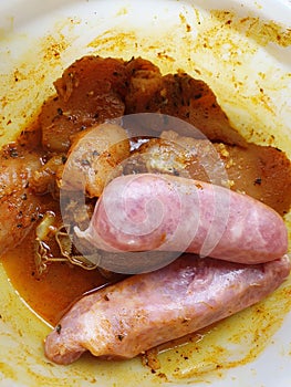 Brasilian barbecue seasonated meat photo
