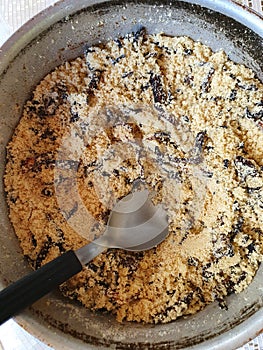 Brasilian mani flour with Black oniom