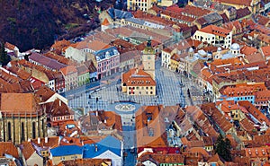 Brasov city center, Council Square. Romania