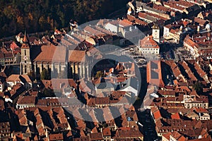 Brasov City, Romania aerial view