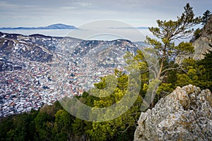 Brasov city from Tampa mountain, Romania