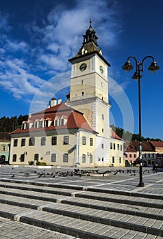 Brasov medieval center with Council House, Romania