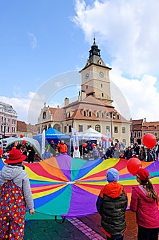 Brasov, Romania - Children fun activities in Council Square