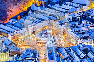 Brasov, Romania, Christmas Market in Transylvania, Europe photo