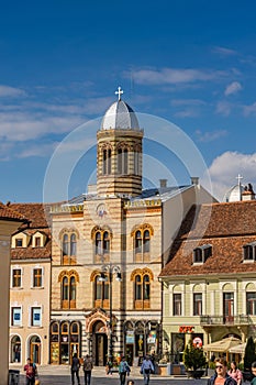 Brasov, Romania. The Orthodox Church of the Birth of the Mother of God.
